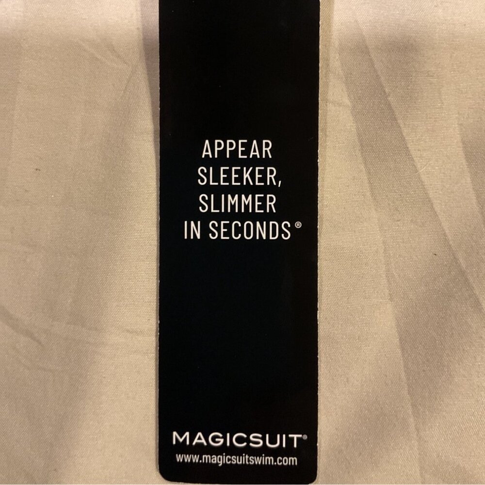 NWT Magicsuit Black Racerback Tankini Top Size 12 Sleek Slimming Design Black - Picture 3 of 10